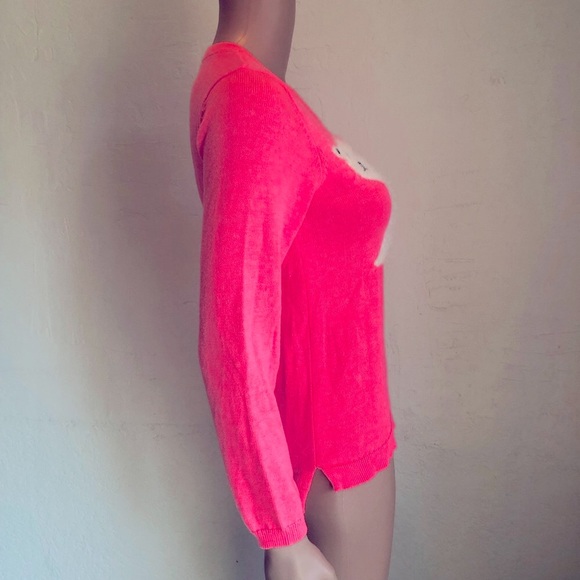 Gap Kids Pullover Crew Neck Candy Pink Knitted Sweater Polar Bear Girls Size XL - Picture 3 of 16